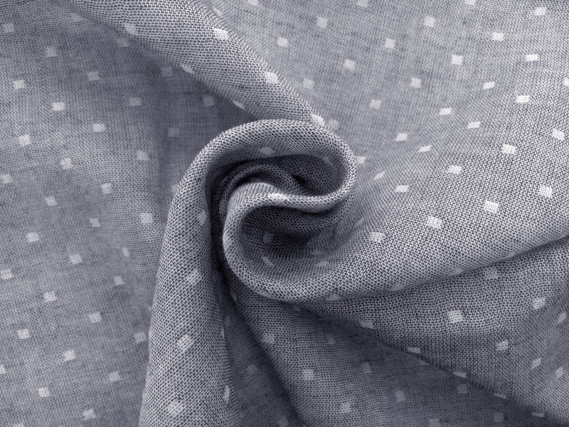 Double Gauze Cotton Chambray Dobby in Indigo | B&J Fabrics